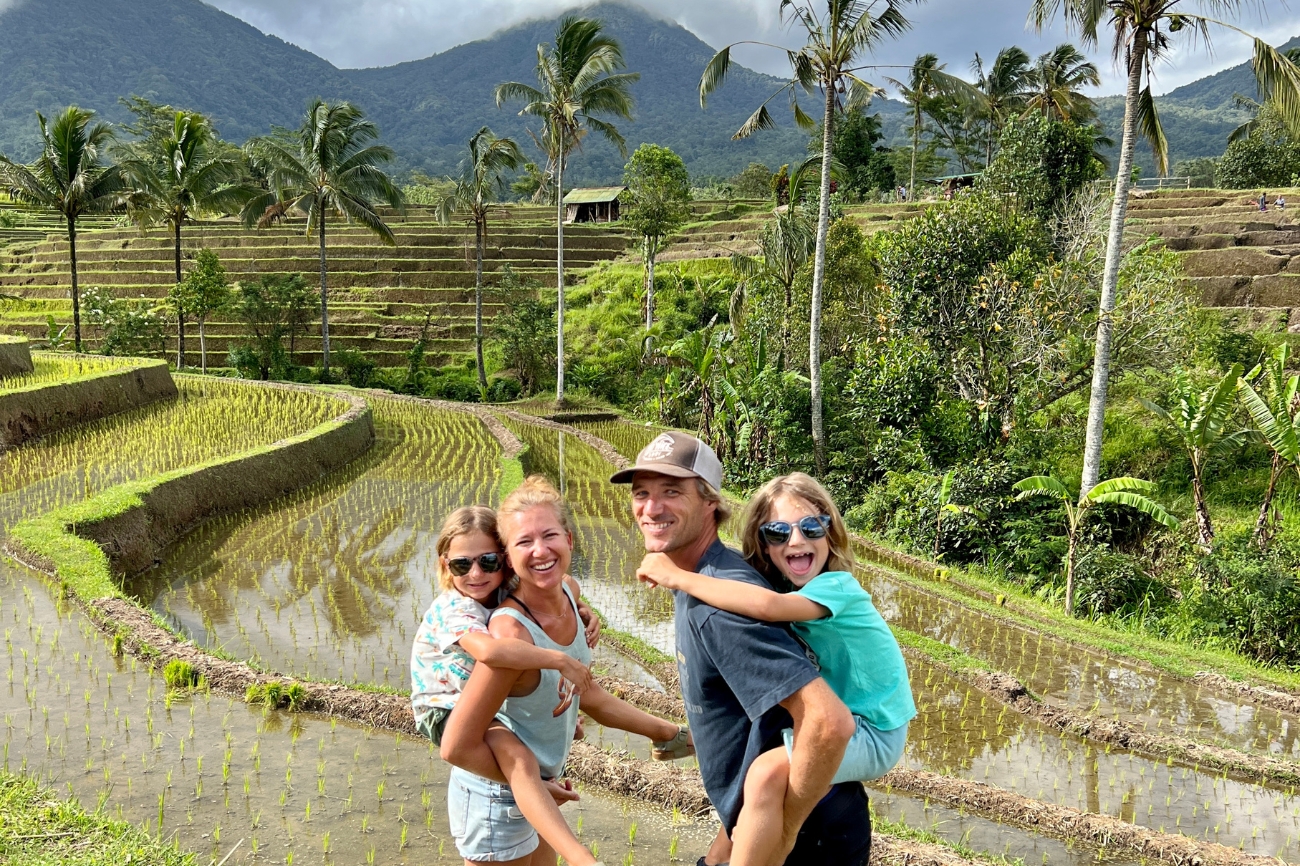 Bali chez l'habitant avec des enfants
